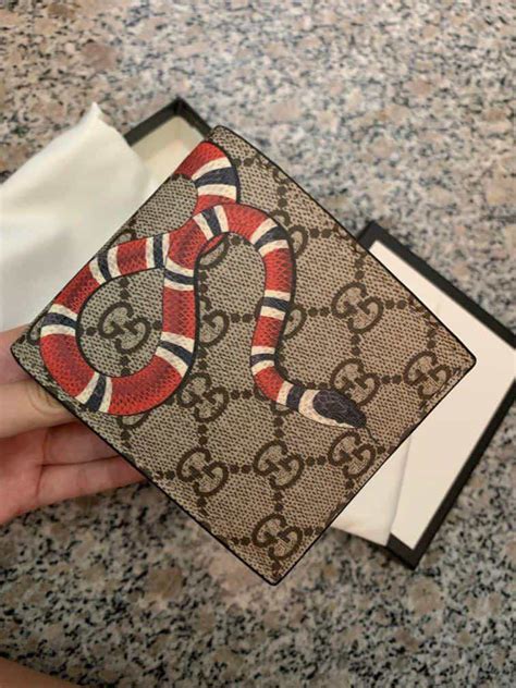 gucci wallet with snake|Gucci snake wallet inside.